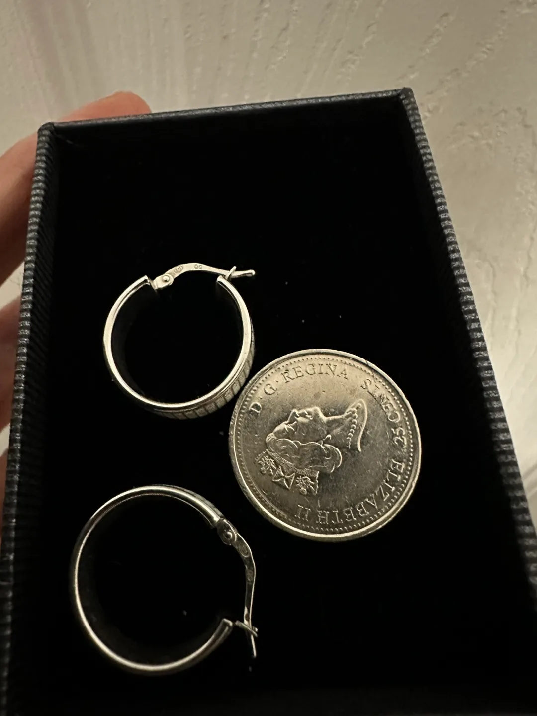 Sterling silver 925 earrings diamond cut image indicator(3)