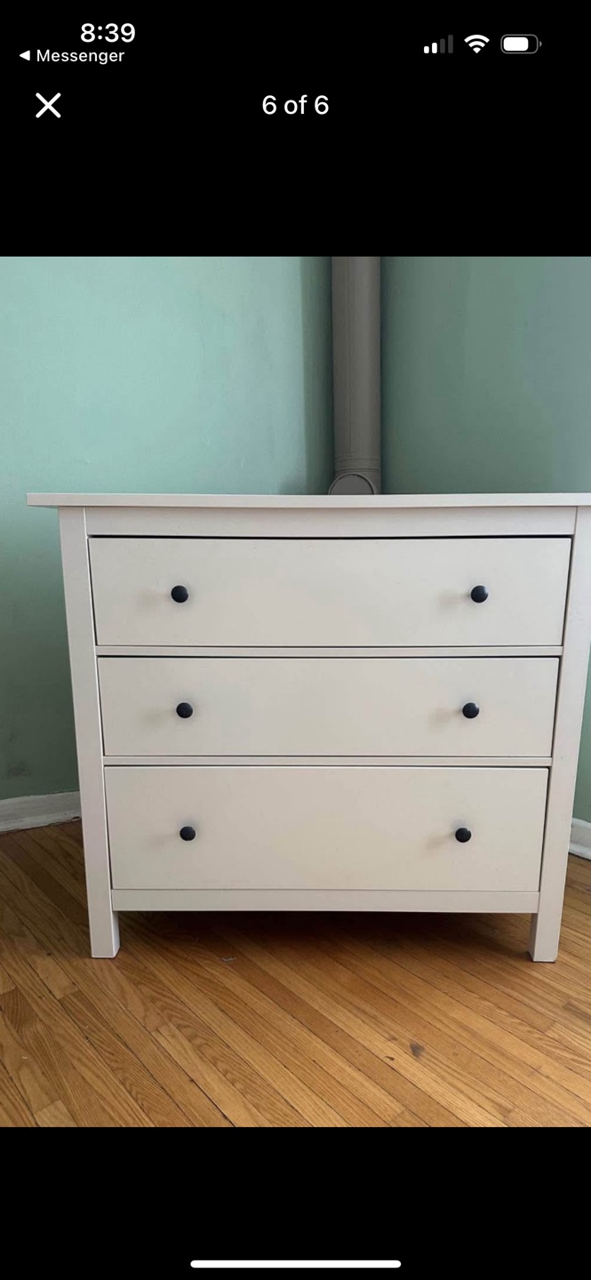 IKEA Hemnes Three-Drawer Dresser - White