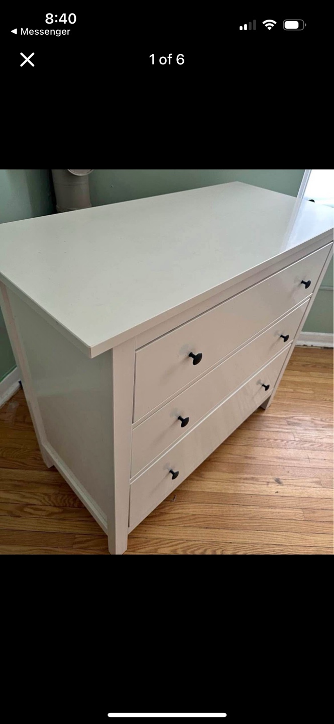 IKEA Hemnes Three-Drawer Dresser - White - photo 3