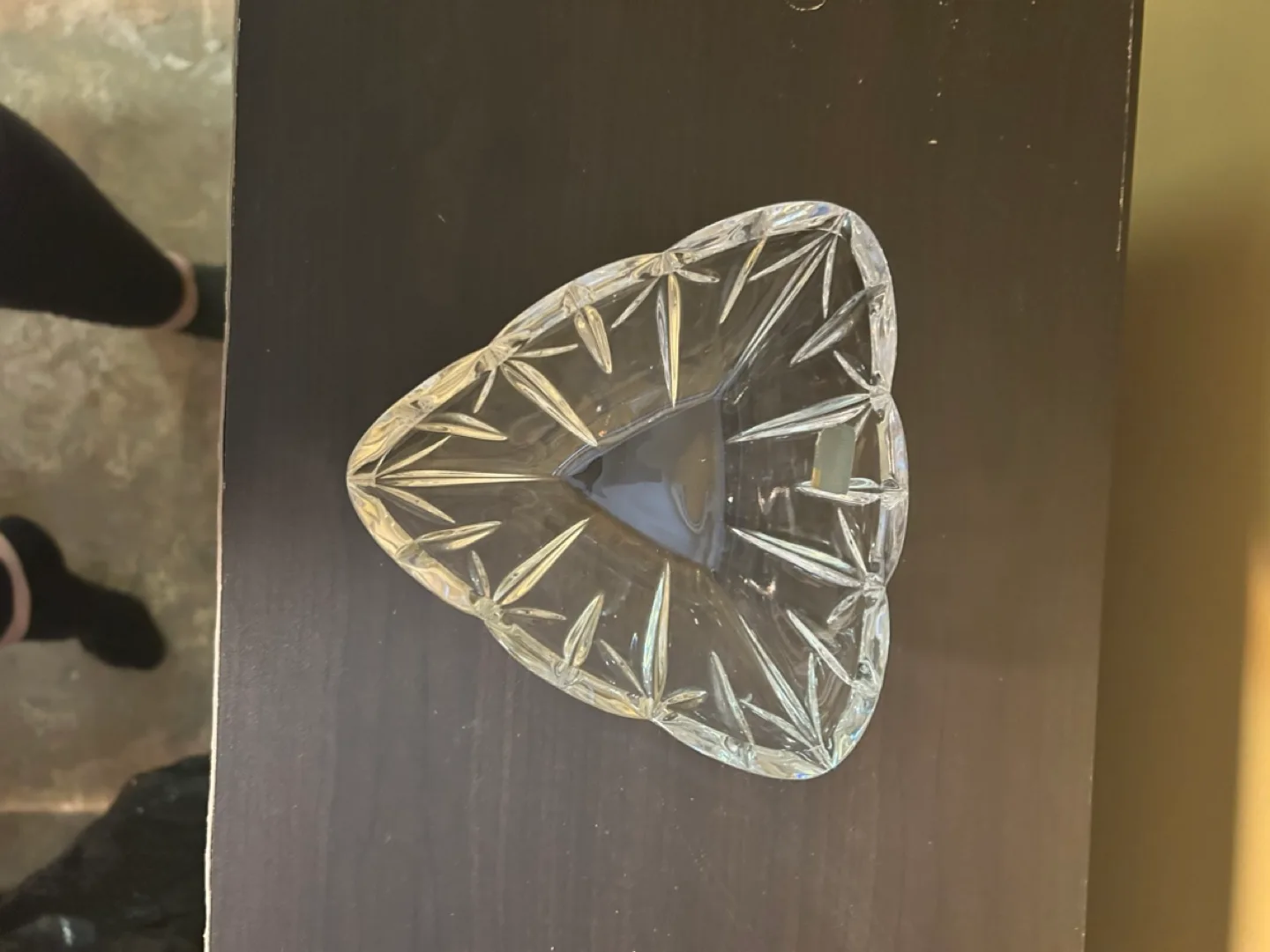 Mikasa Crystal Triangular Dish