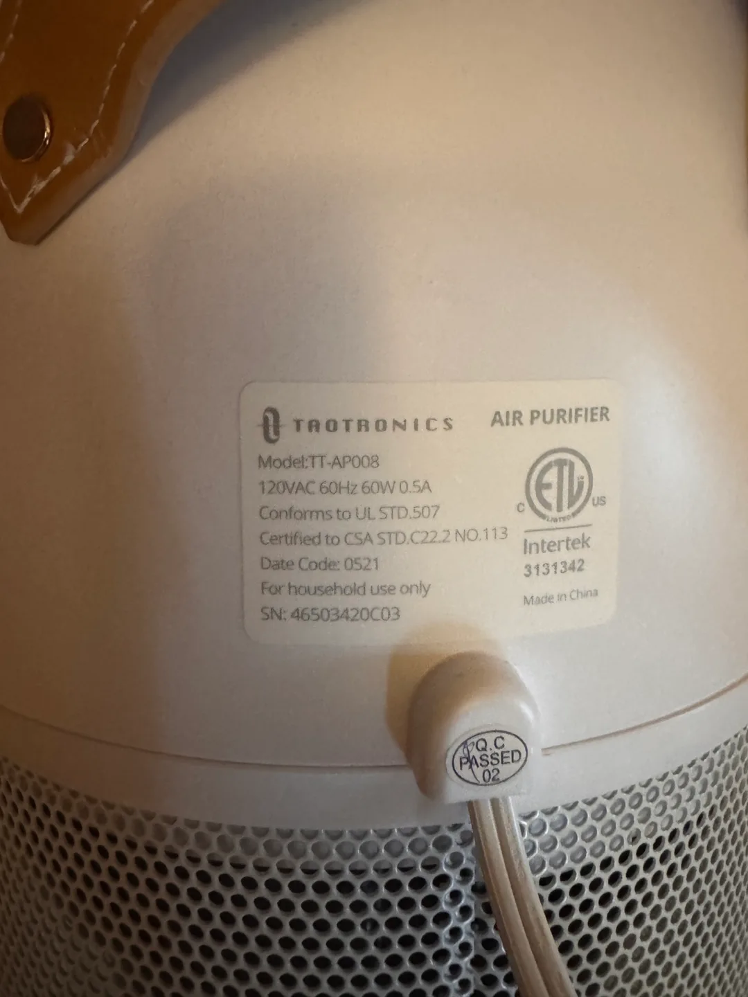 Trotonics Air Purifier - Model TT-AP008 image indicator(3)