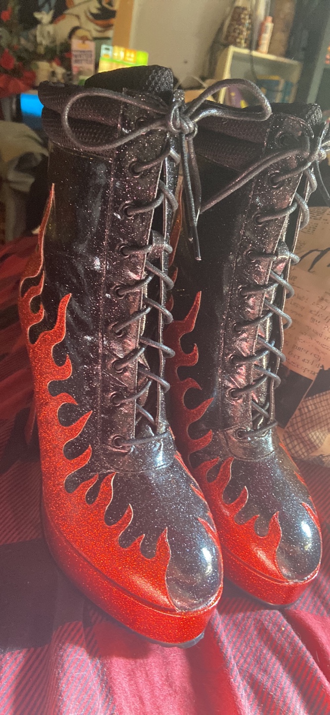 Demonia Flame Platform Boots - Size 11 - photo 2