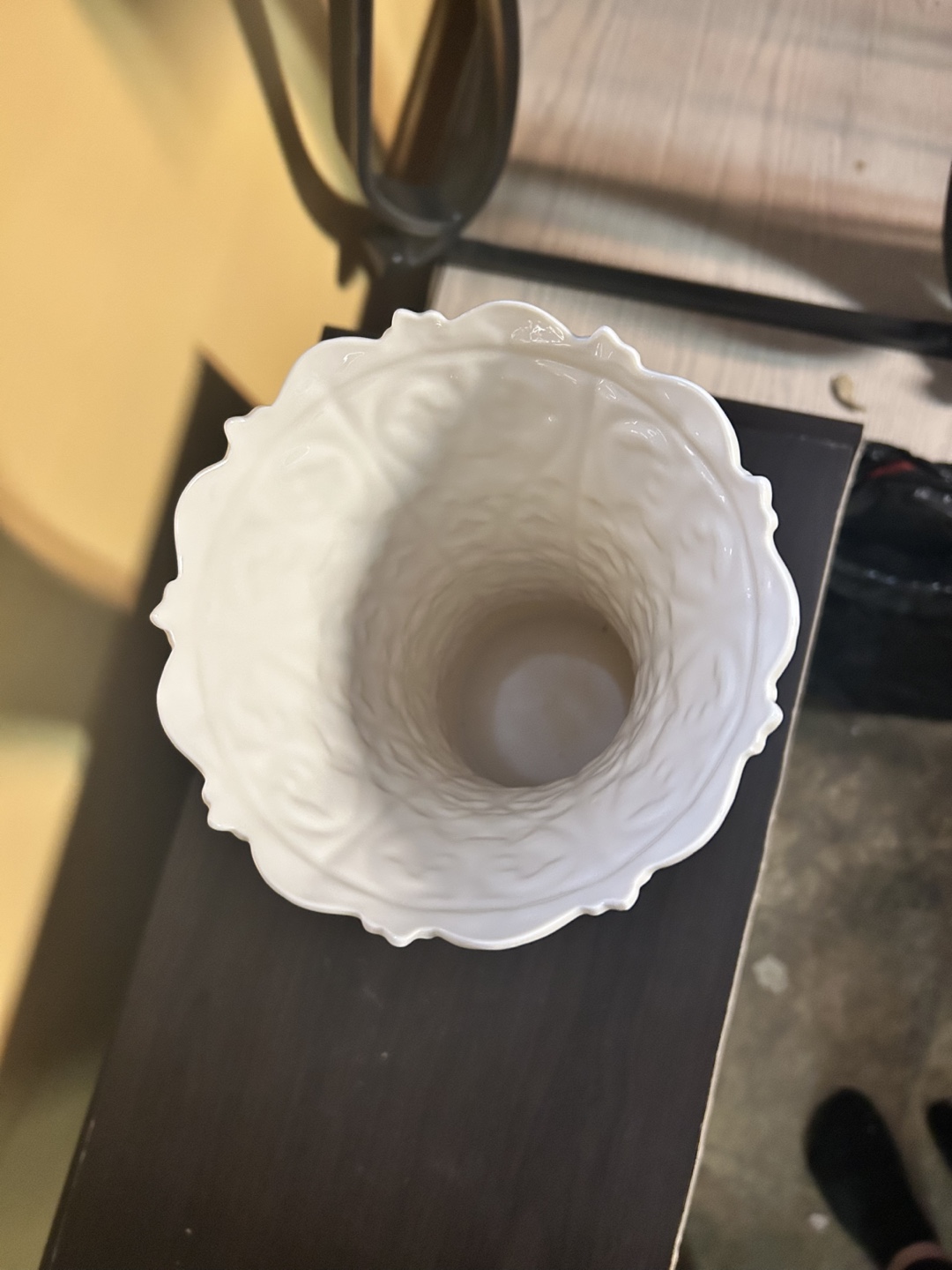 Lenox Vase - White Embossed Floral Design - photo 2