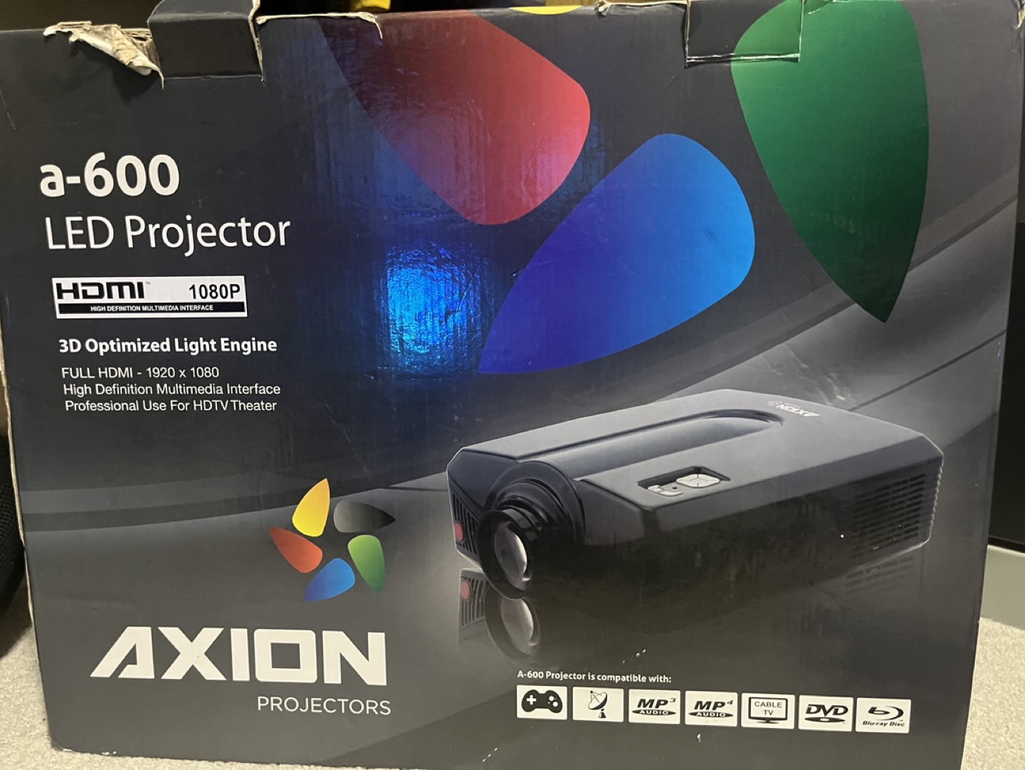 AXION a-600 LED Projector 1080p HD