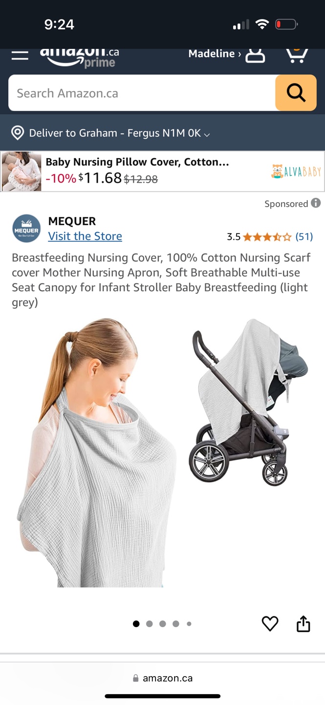 MEQUER Baby Nursing Cover - Sage Green
