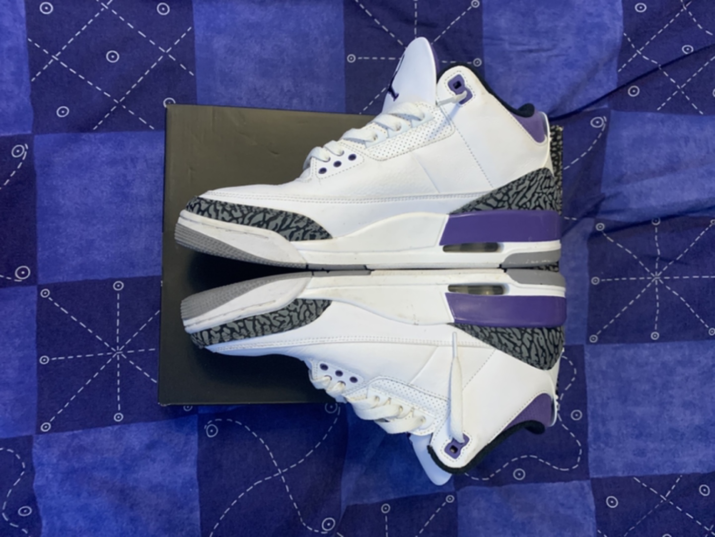 Air Jordan 3 Retro Court Purple Size 10.5 - photo 2