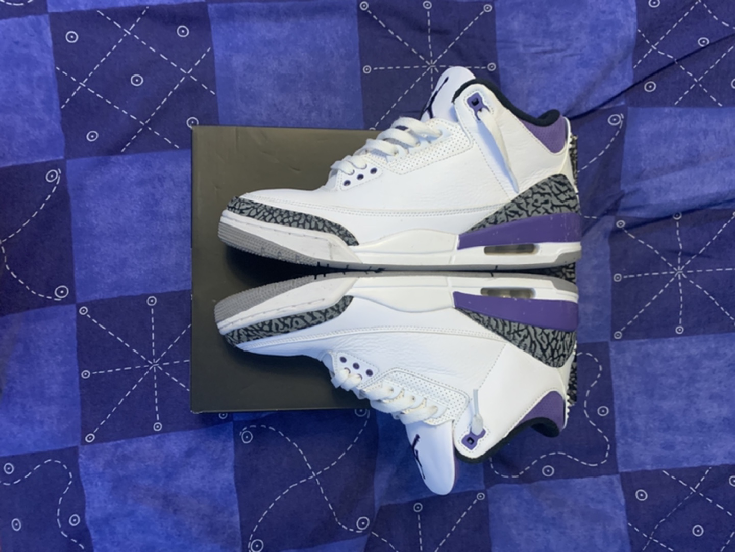 Air Jordan 3 Retro Court Purple Size 10.5 - photo 3