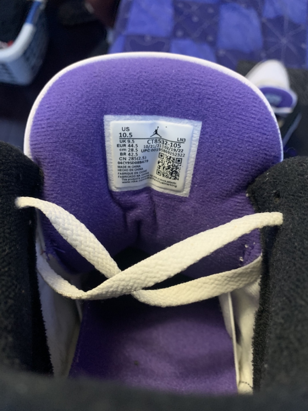 Air Jordan 3 Retro Court Purple Size 10.5 - photo 4