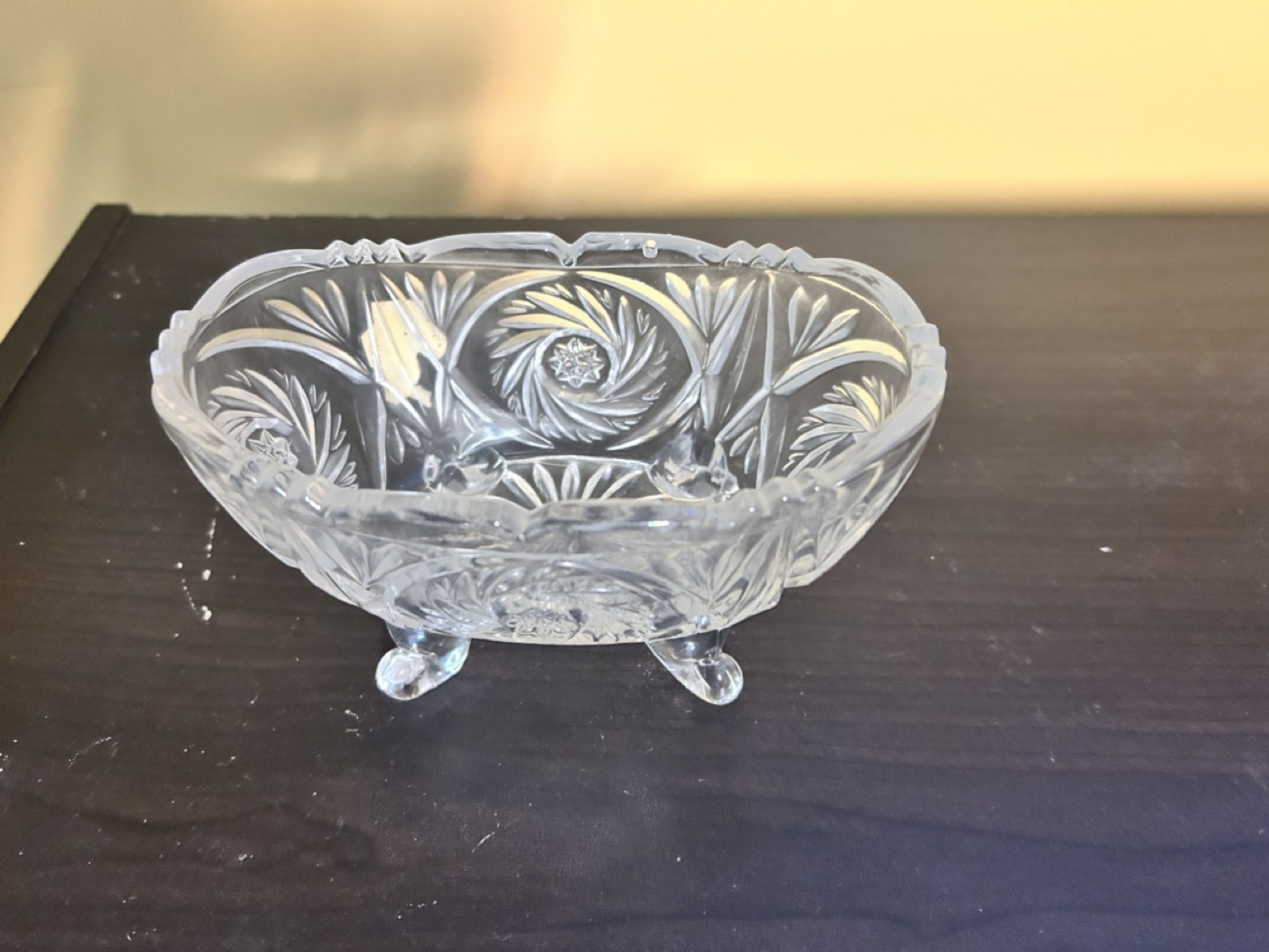 Vintage Crystal Footed Bowl - photo 2