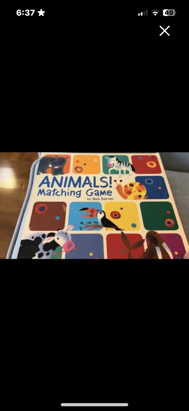 Animals! Matching Game by Bob Barner