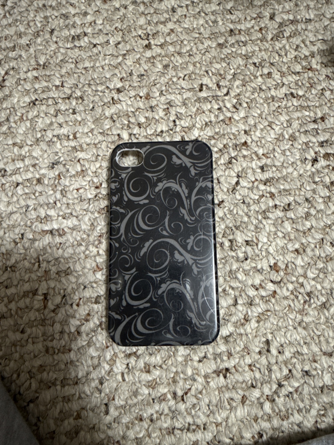 iPhone 4/4S Case - Black Swirl Design