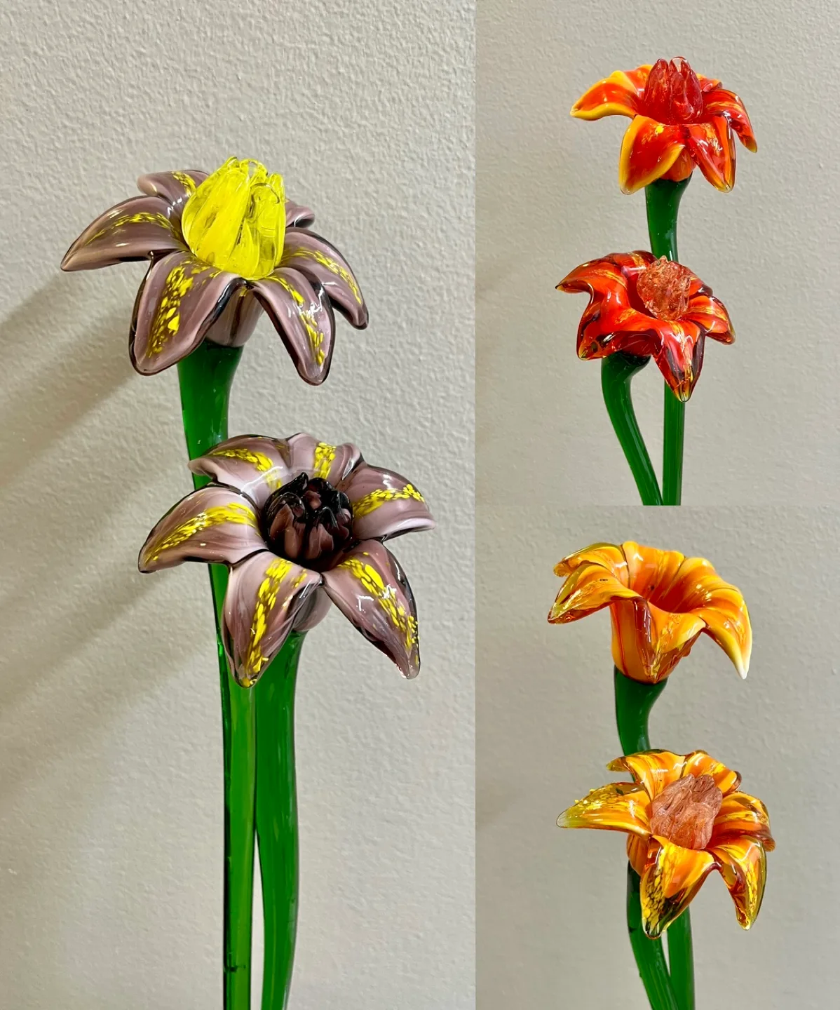 Handblown Glass Flower Stems - Assorted Colours image indicator(3)
