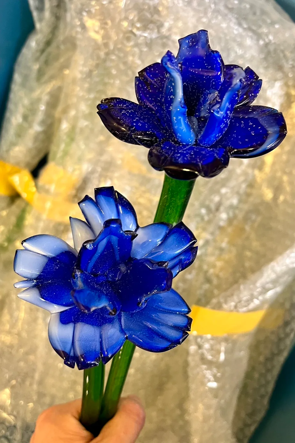 Handblown Glass Flower Stems - Assorted Colours image indicator(6)