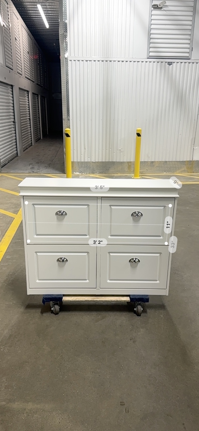 Free delivery White 4-Drawer Shoe Cabinet - photo 2