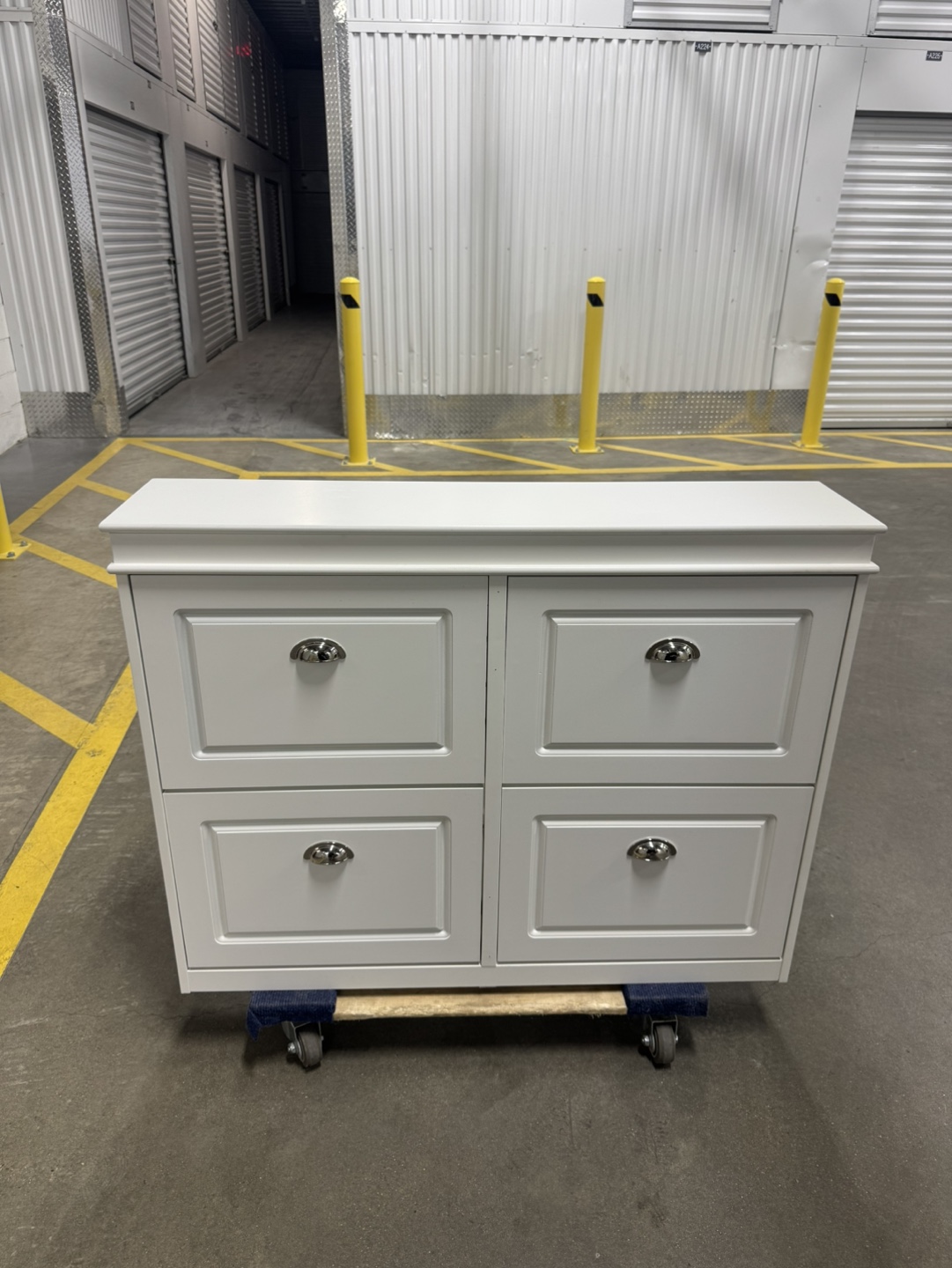 Free delivery White 4-Drawer Shoe Cabinet