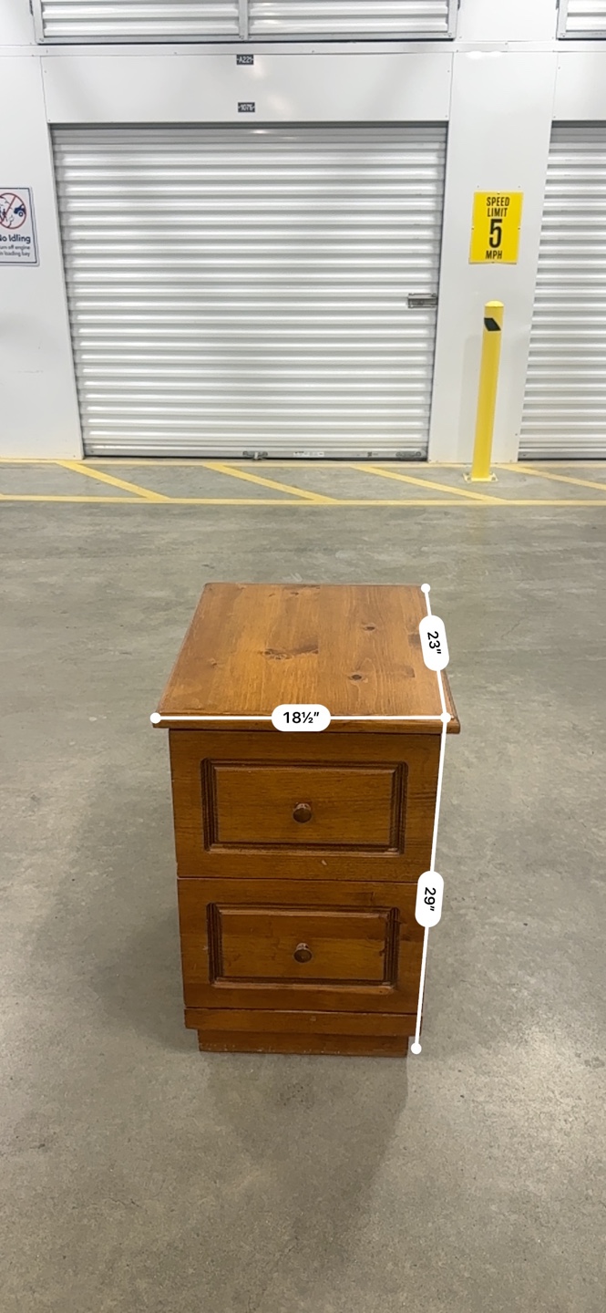 Free delivery Wooden Two-Drawer File Cabinet - photo 2