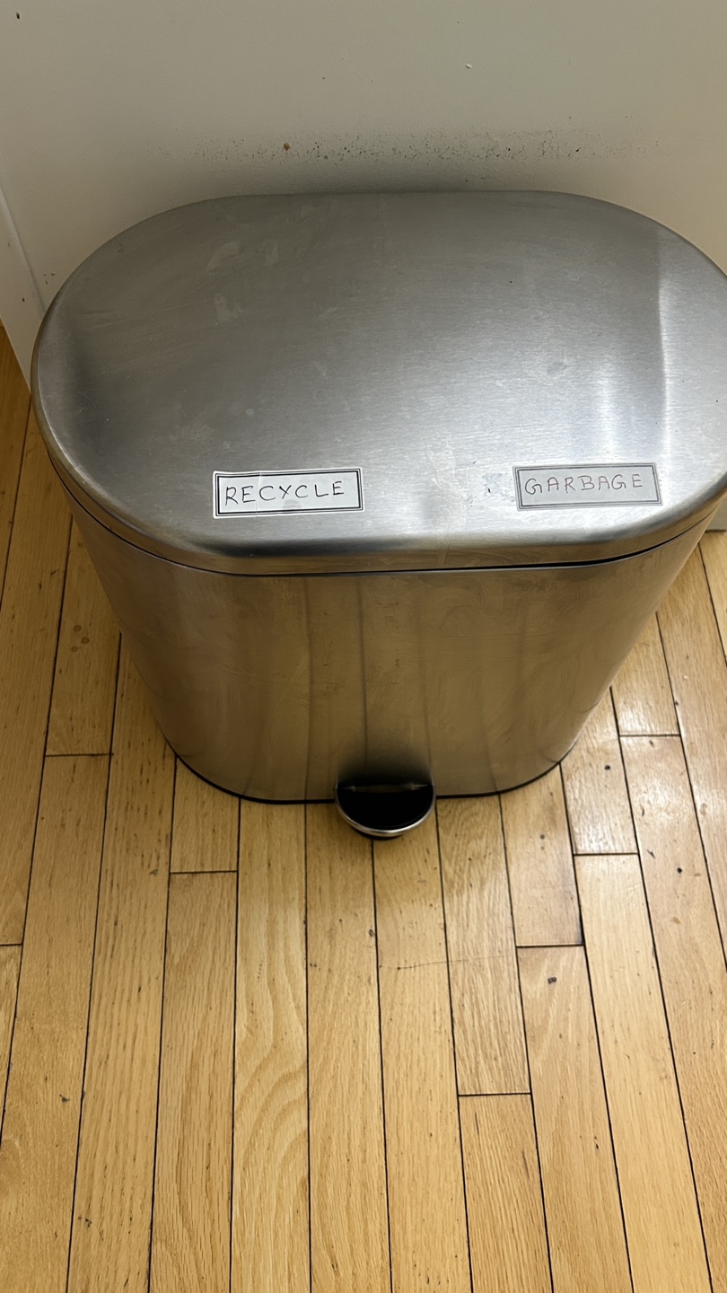 Stainless Steel Dual-Compartment Step Trash Can