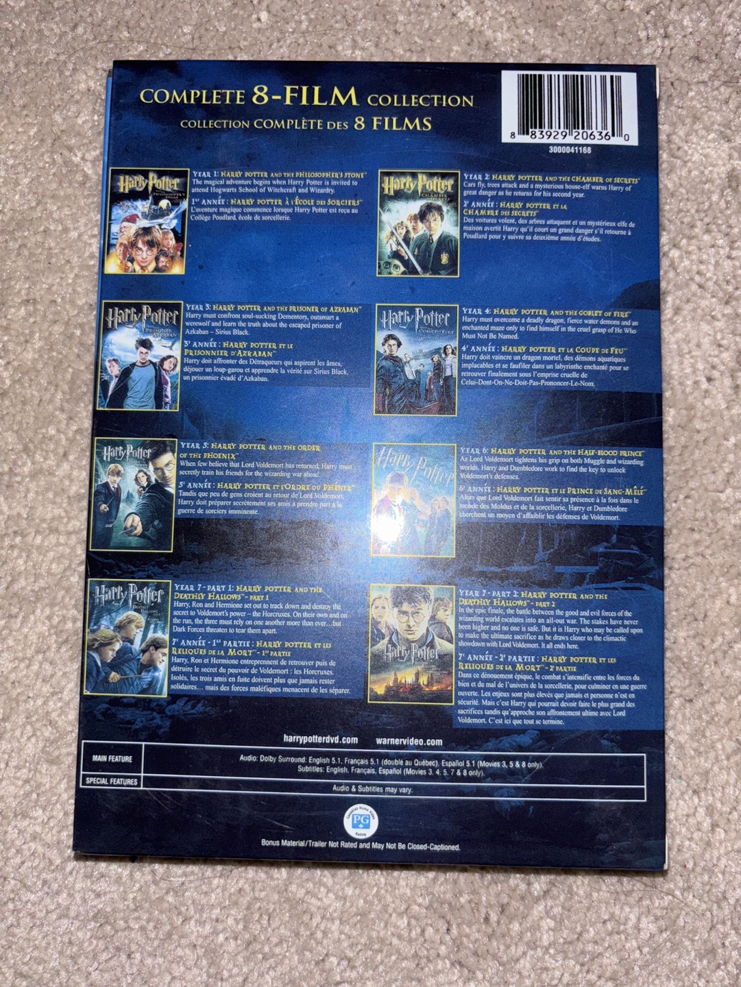 Harry Potter Complete 8-Film Collection DVD - photo 2