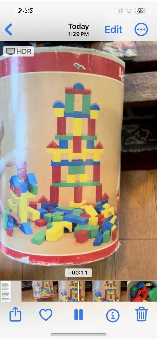 Vintage 72 Wooden Building Blocks