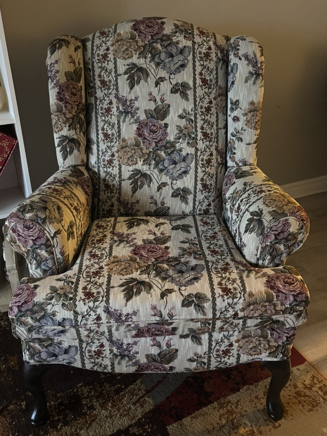 Floral Wingback Chair