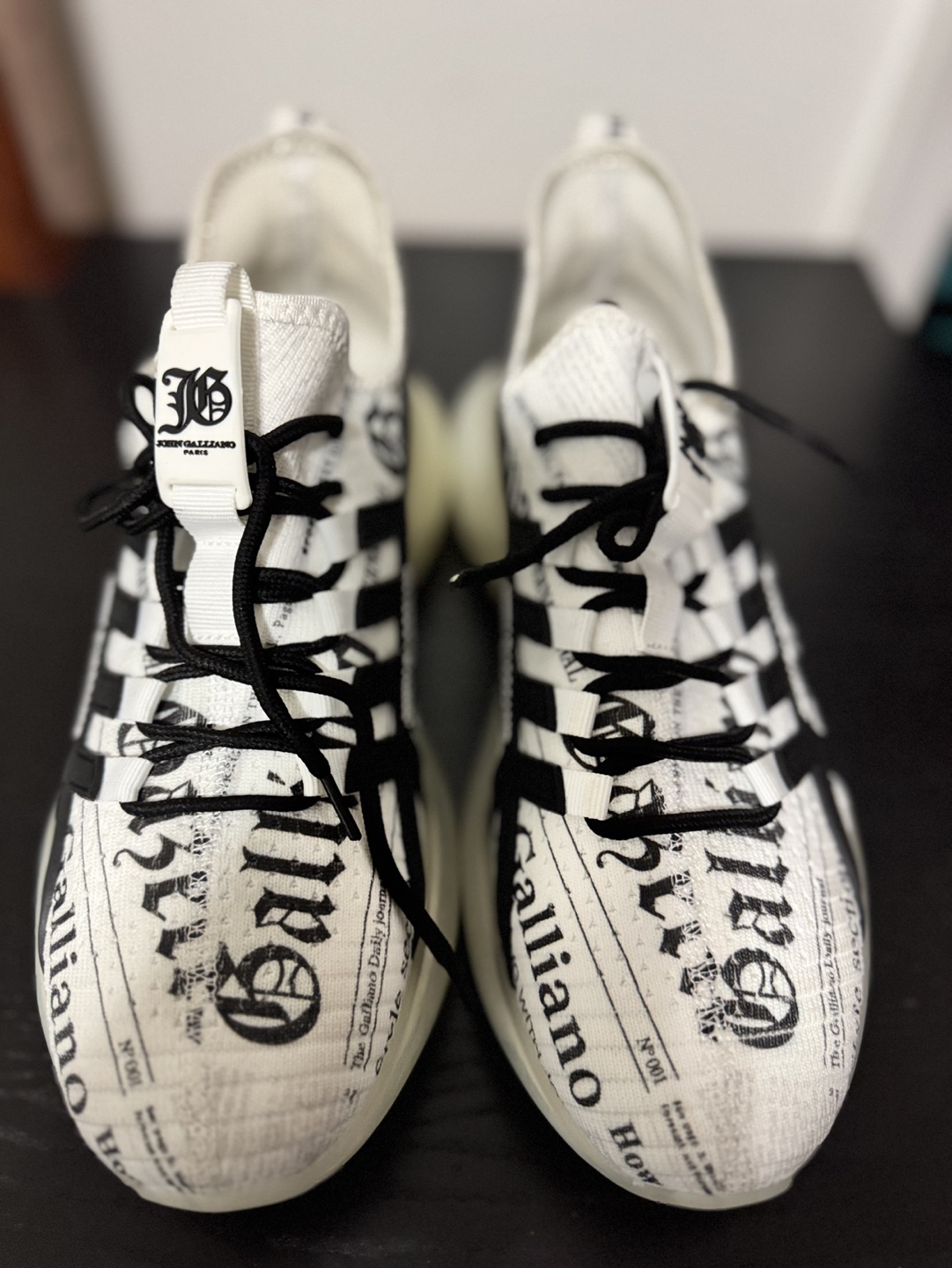 Leather high trainers John Galliano White size 41 EU in