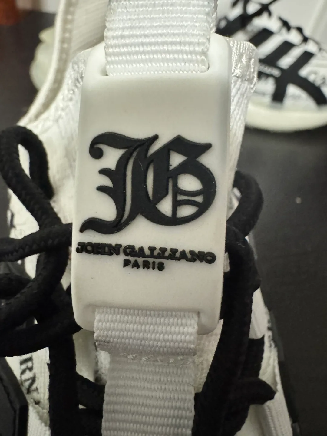 John Galliano Paris White Gazette Trainers (8.5US or 41cm) image indicator(4)