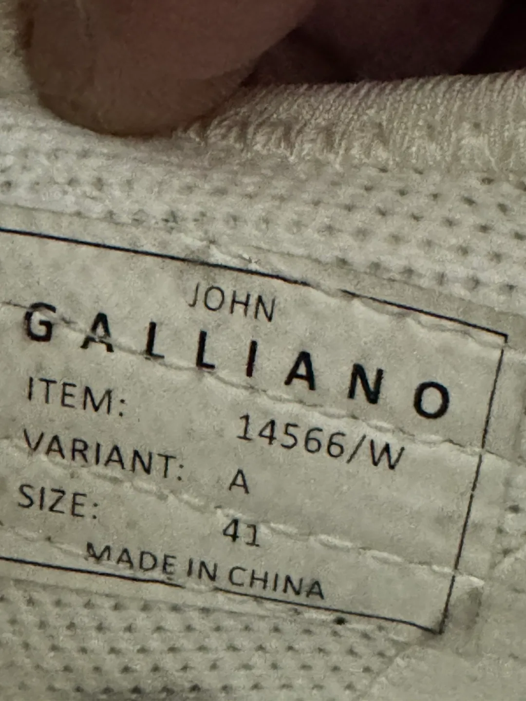 John Galliano Paris White Gazette Trainers (8.5US or 41cm) image indicator(7)