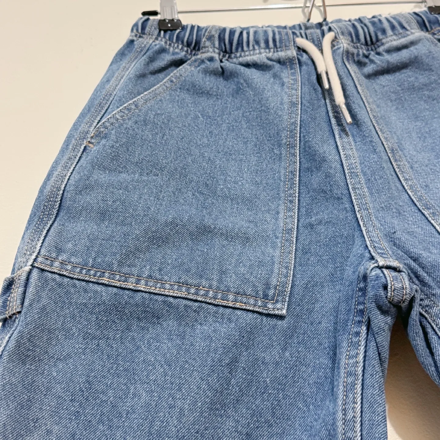 Vintage 100% Cotton Denim Drawstring Shorts image indicator(2)