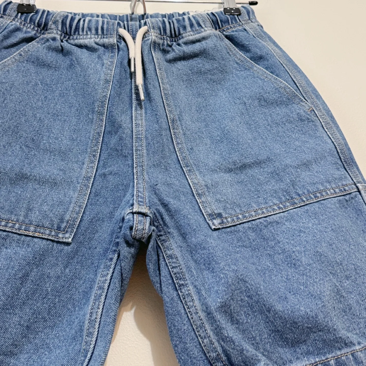 Vintage 100% Cotton Denim Drawstring Shorts image indicator(3)