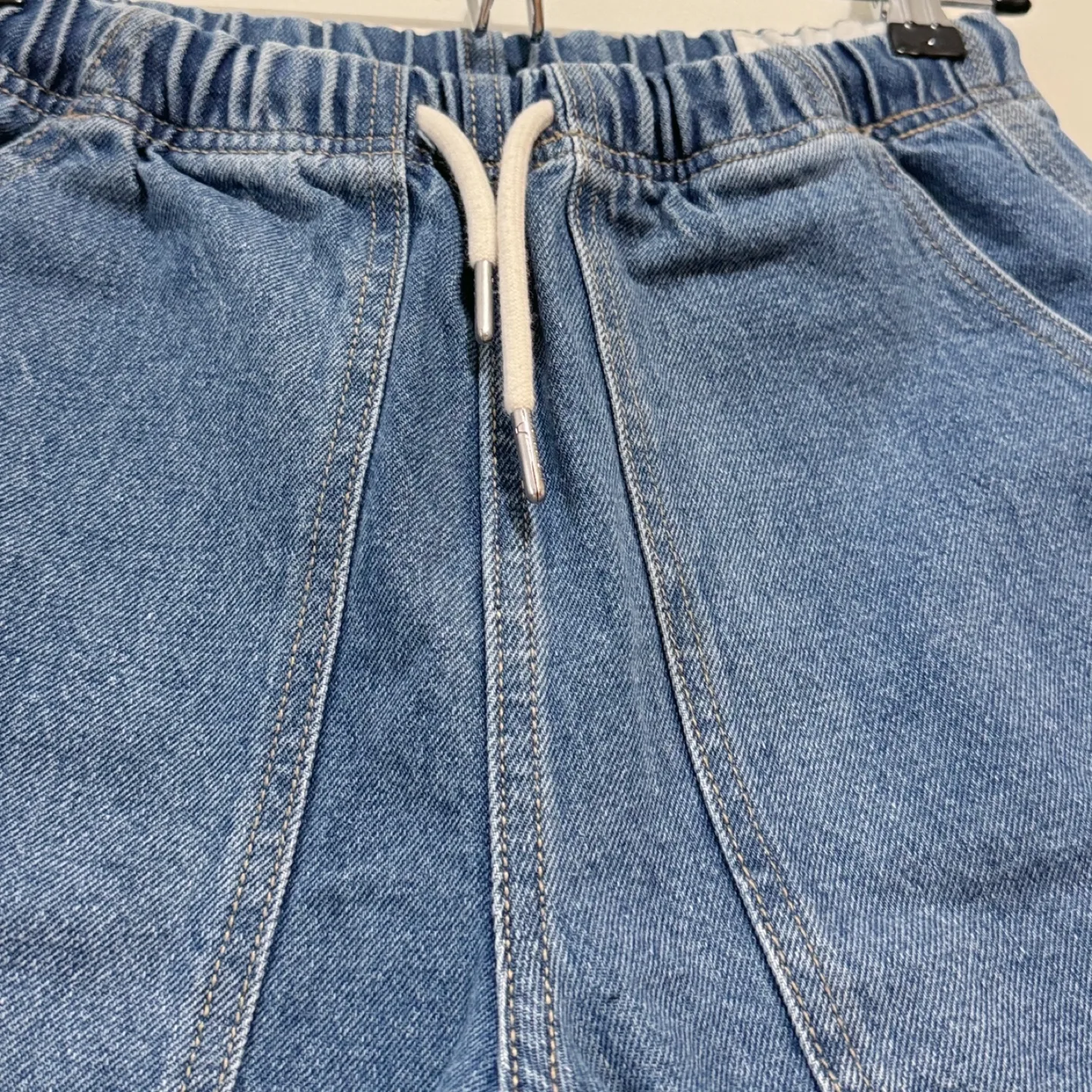 Vintage 100% Cotton Denim Drawstring Shorts image indicator(4)