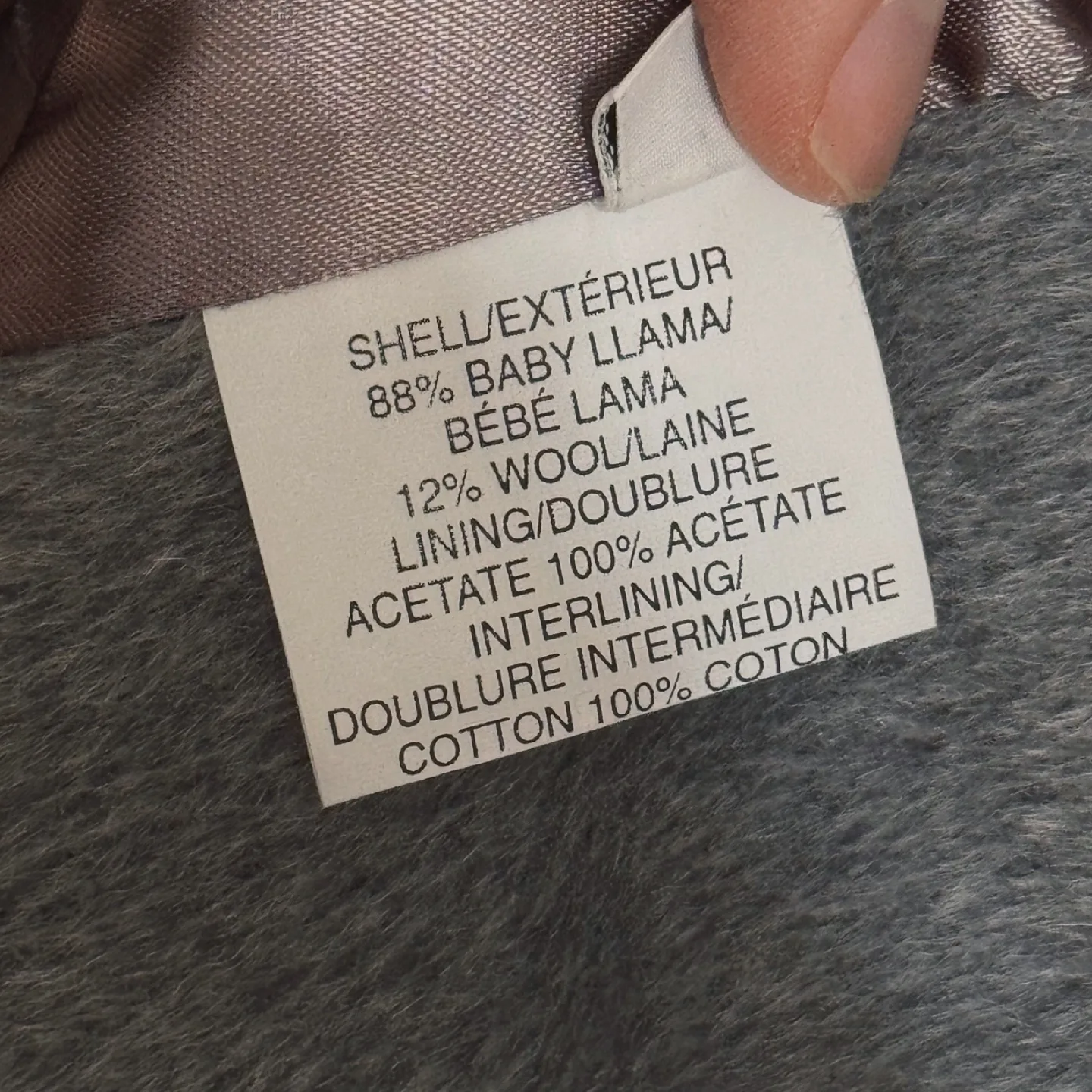 Vintage Baby Llama Wool Coat by Piacenza – Made in Canada image indicator(8)