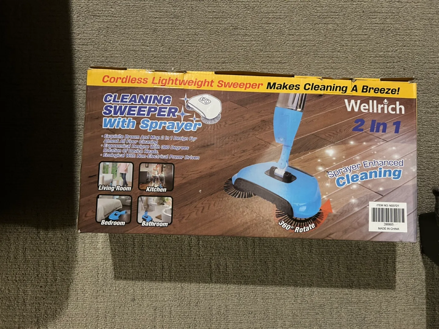 New Wellrich 2in1 Cordless Cleaning Sweeper + Sprayer image indicator(7)