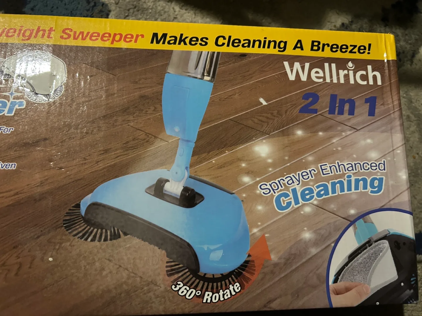 New Wellrich 2in1 Cordless Cleaning Sweeper + Sprayer image indicator(3)