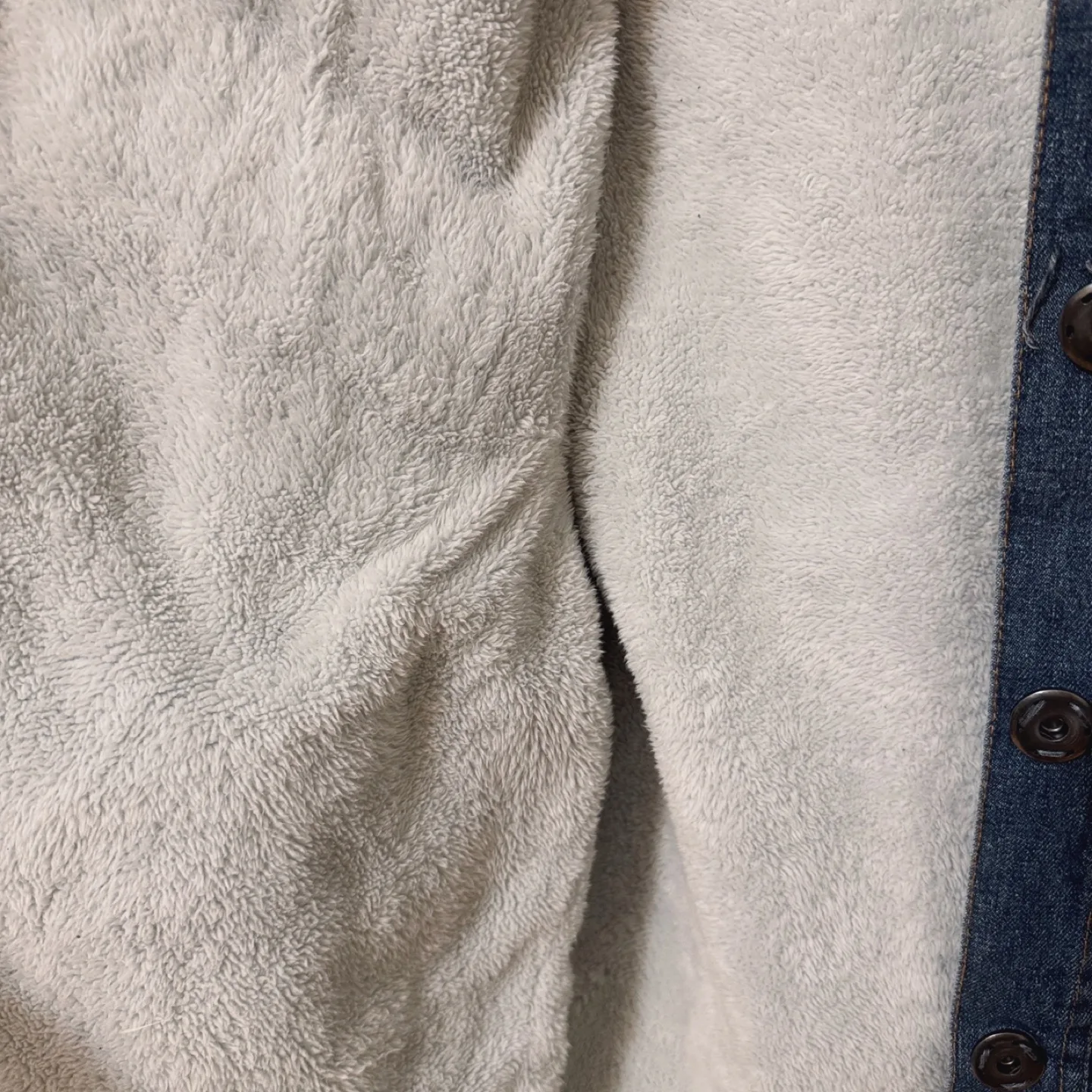 Vintage Denim Jacket with Real Rabbit Fur Collar image indicator(5)