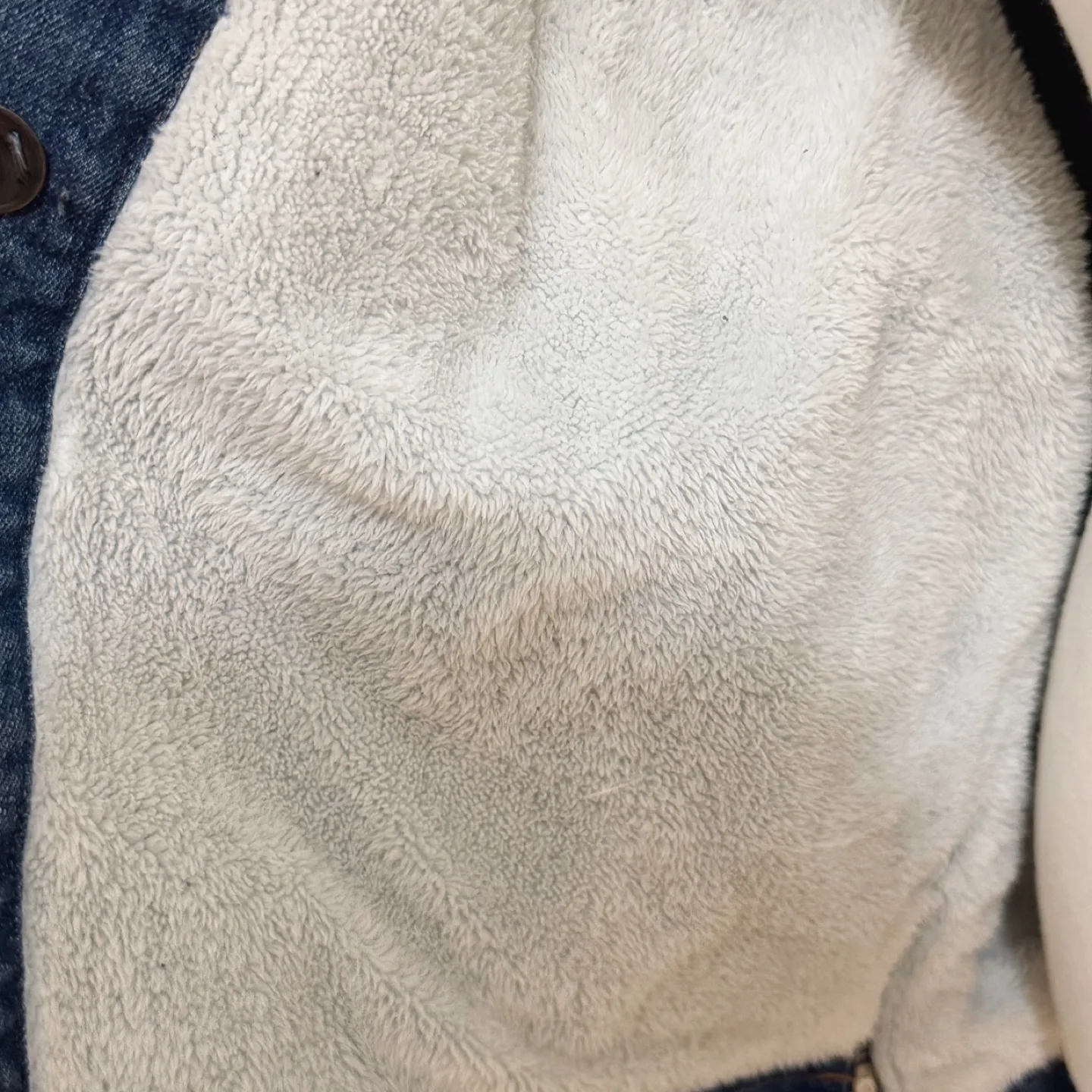 Vintage Denim Jacket with Real Rabbit Fur Collar image indicator(10)