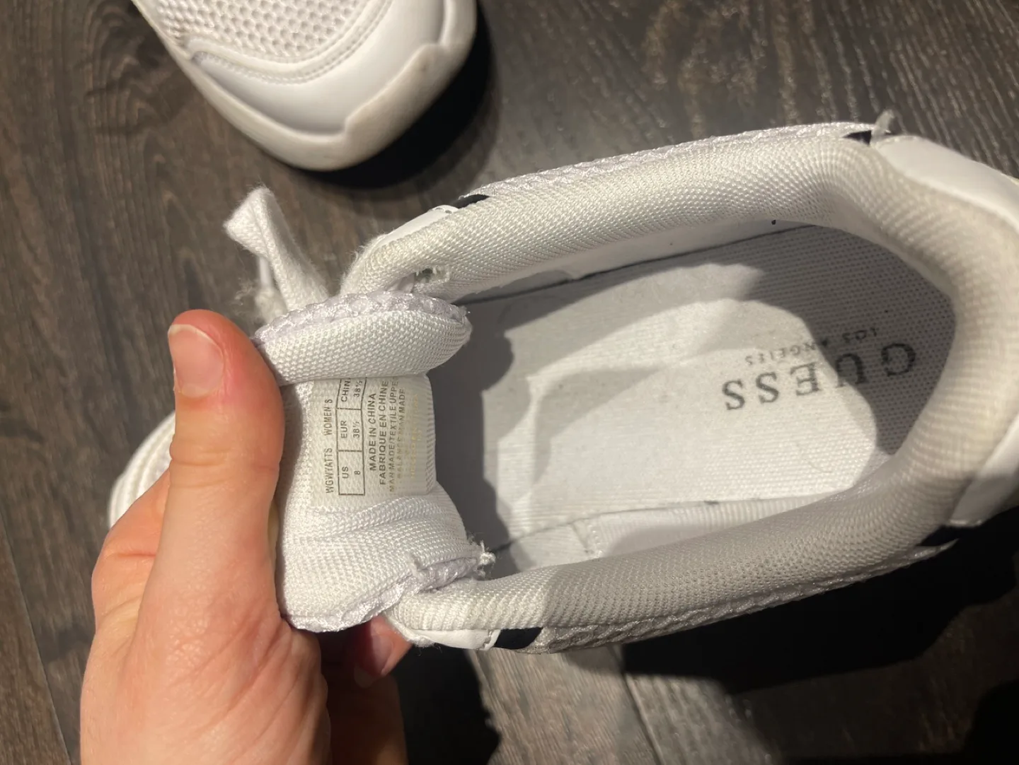 Women's White Guess Sneakers - Size 8 image indicator(4)