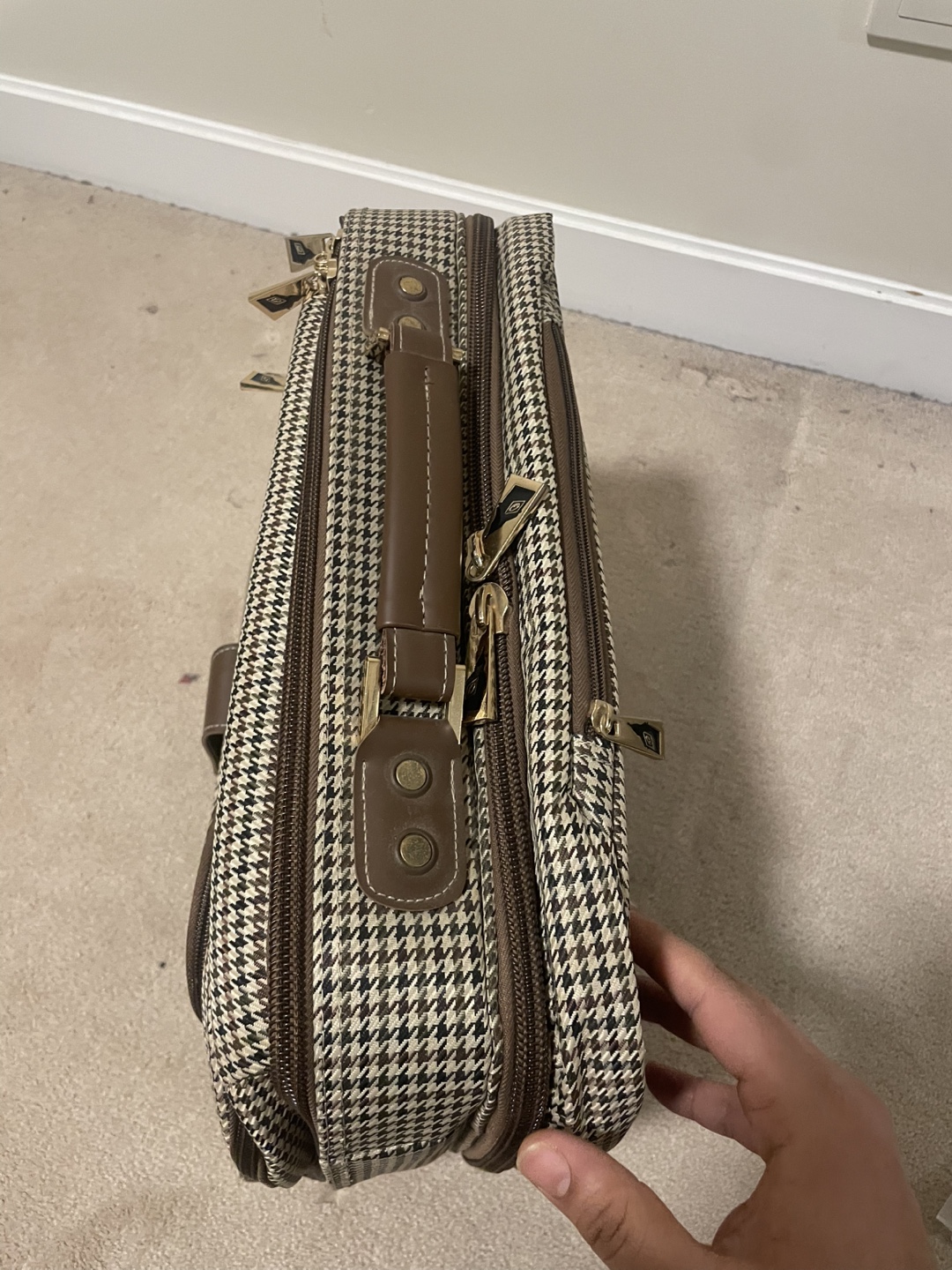 Rolling Travel Suitcase - Houndstooth Pattern - photo 3