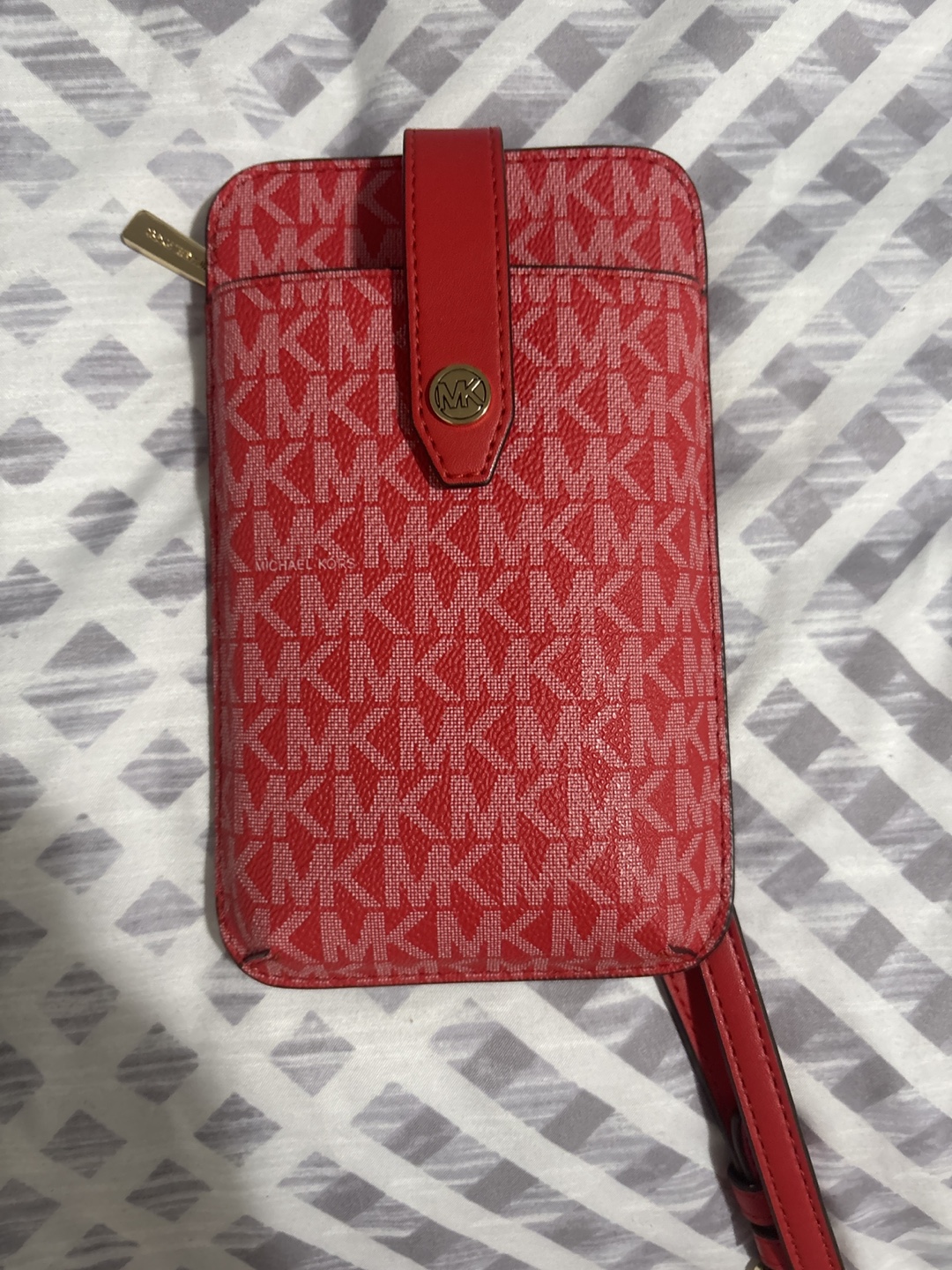 Michael Kors Red Phone Crossbody Wallet