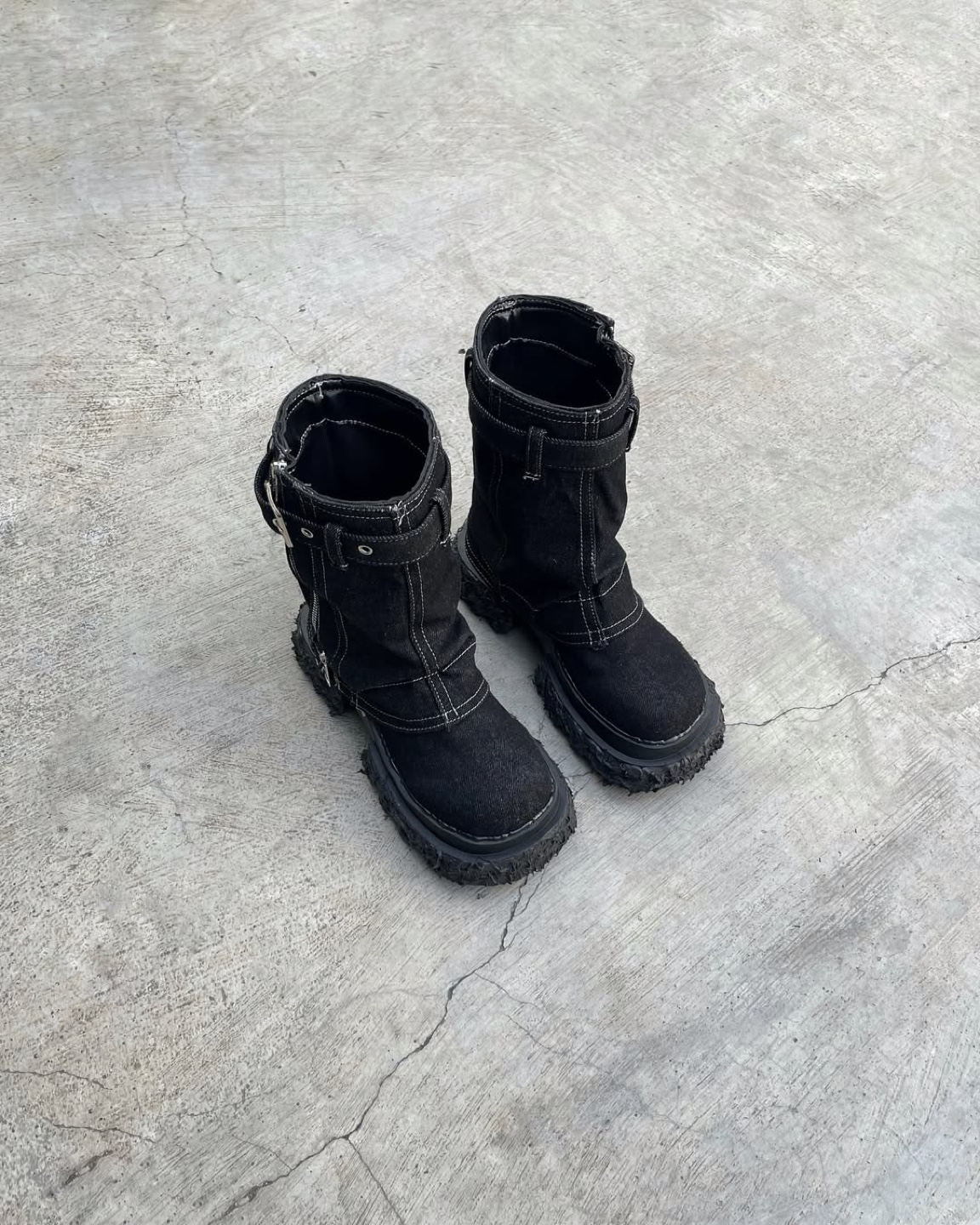Custom Denim Boots with Chunky Sole - photo 5