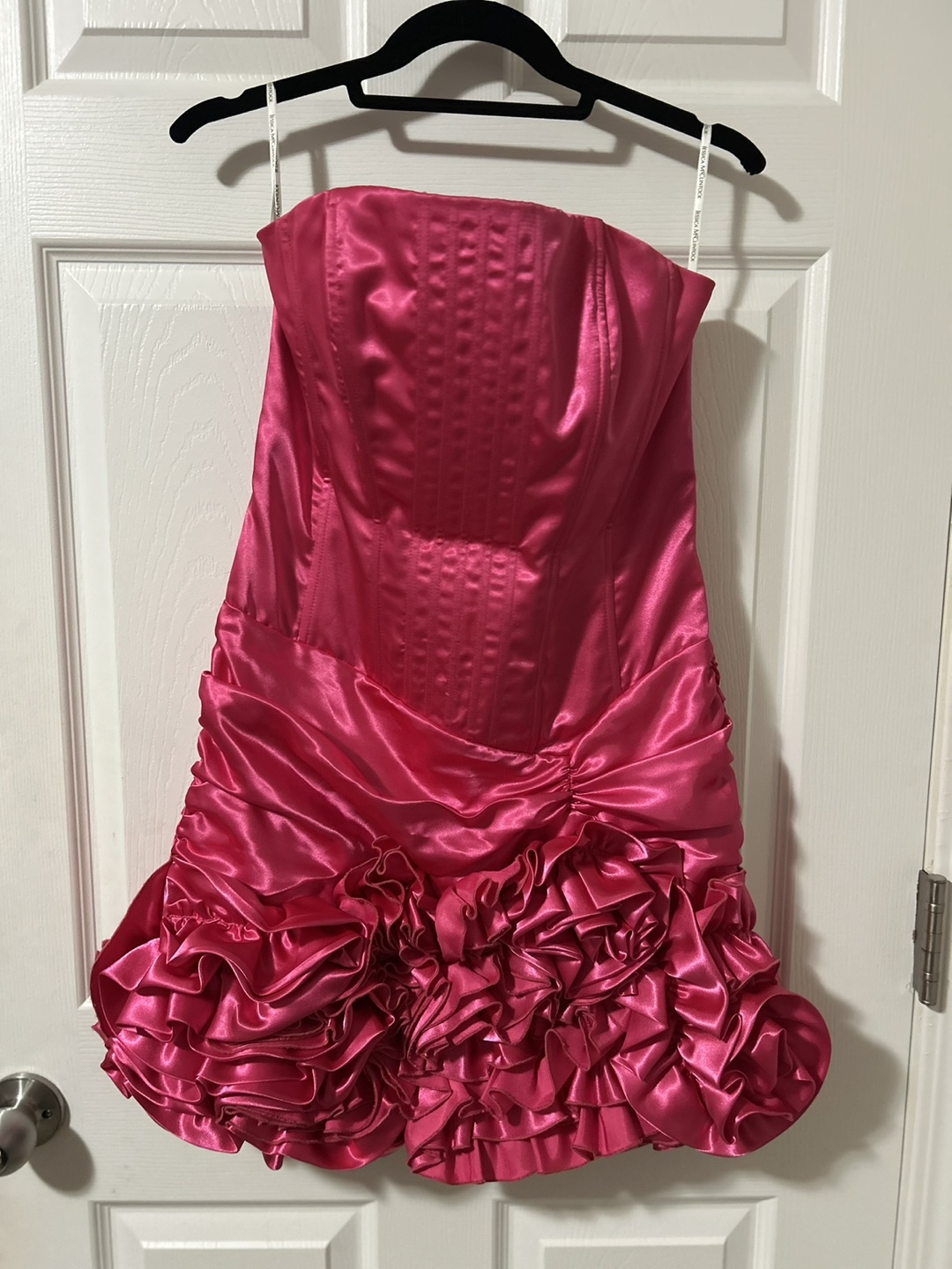 Hot Pink Jessica McClintock Strapless Mini Dress Size 10 - photo 2