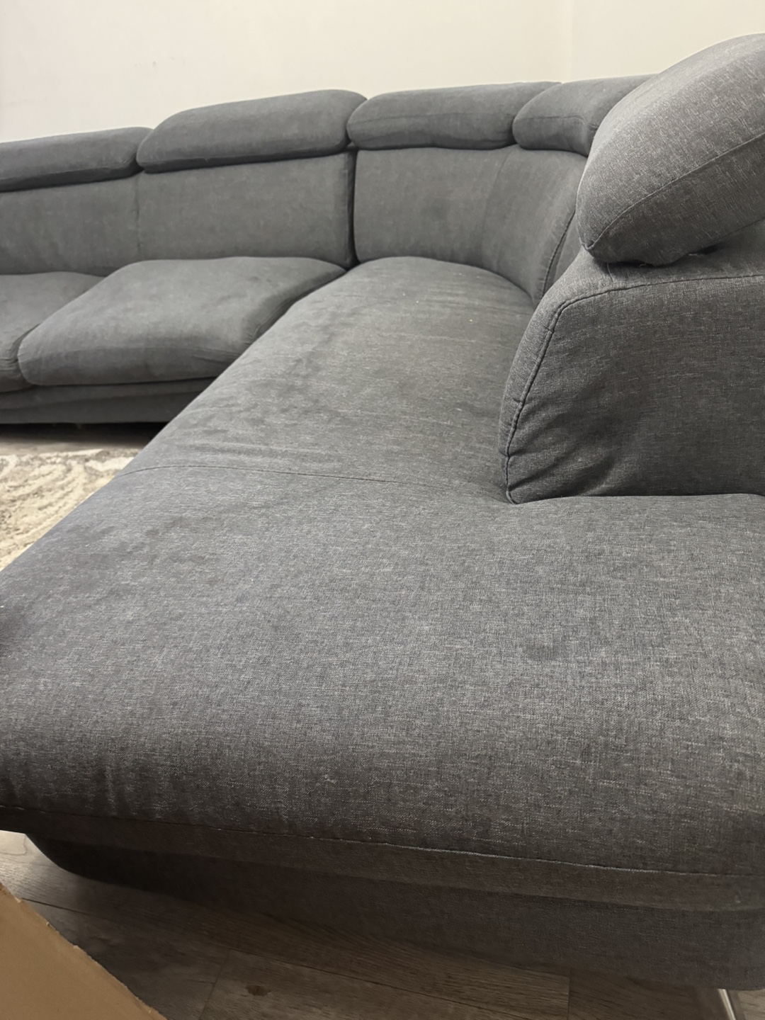 Grey L-Shaped Sectional Sofa - photo 4