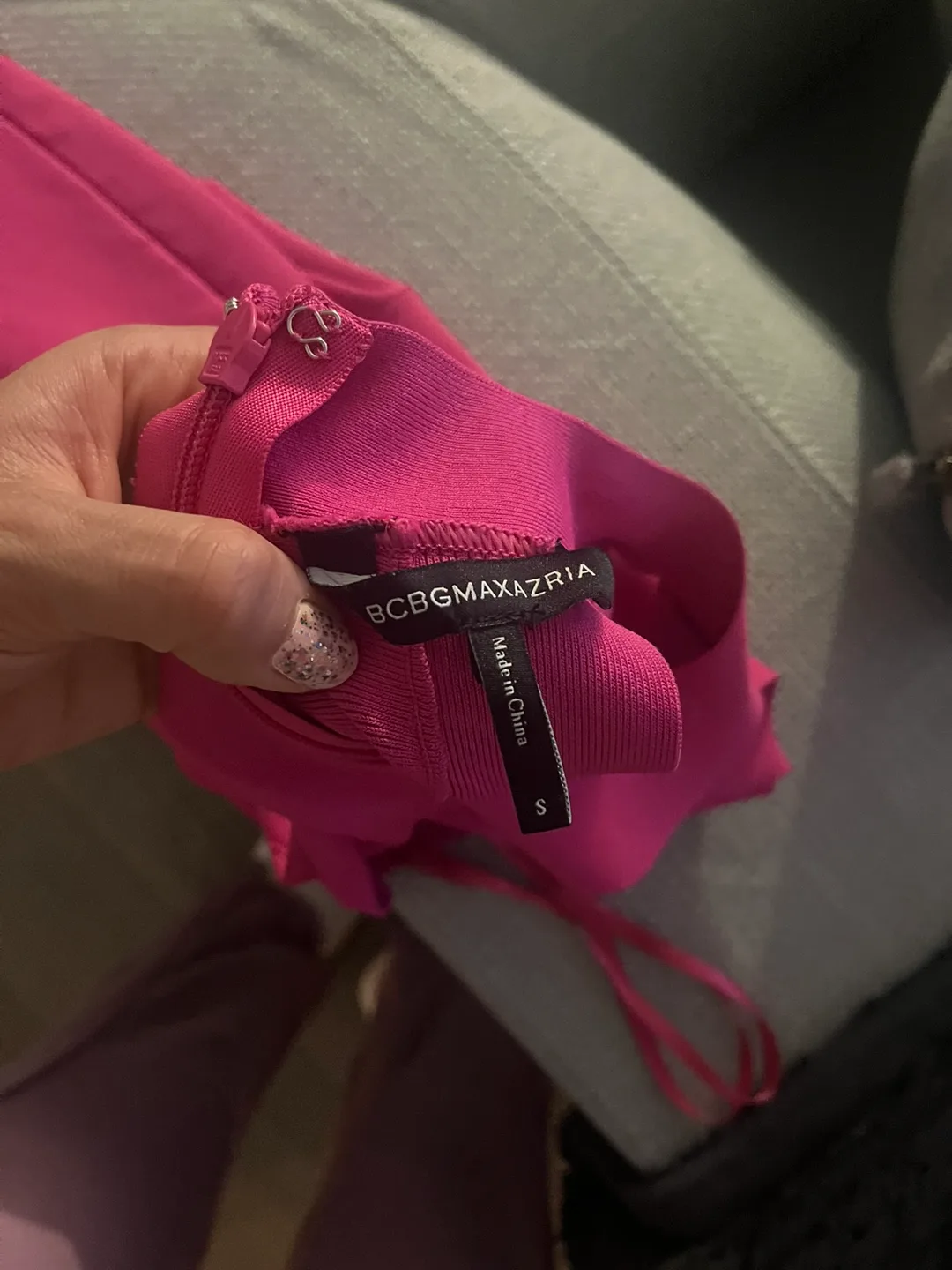 BCBGMAXAZRIA Pink Halter Mini Dress Size Small image indicator(2)