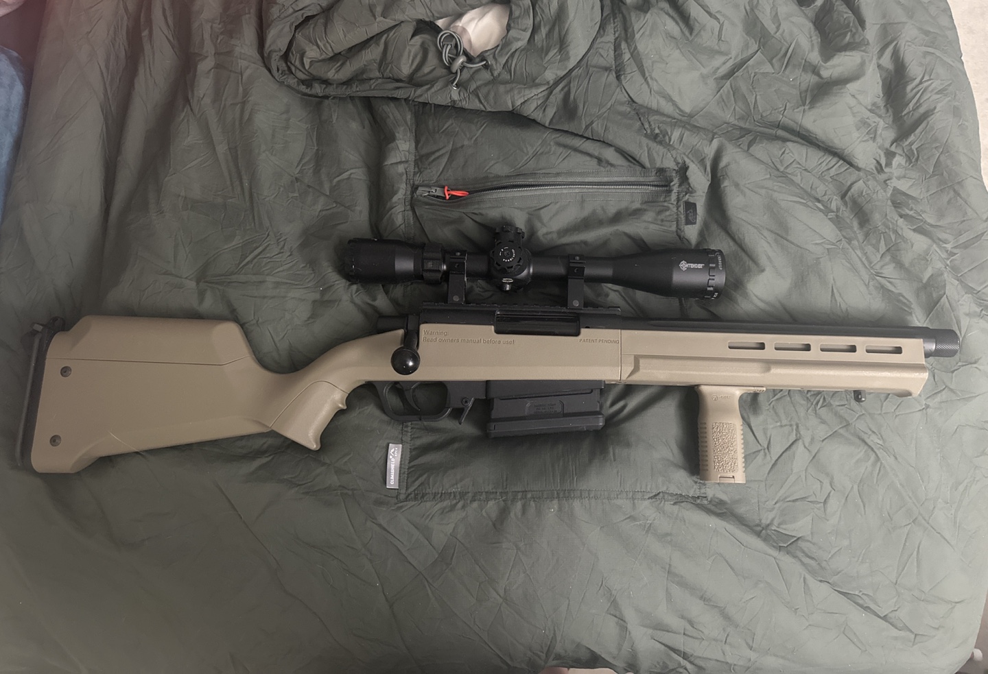 Tan Airsoft Sniper Rifle with Scope