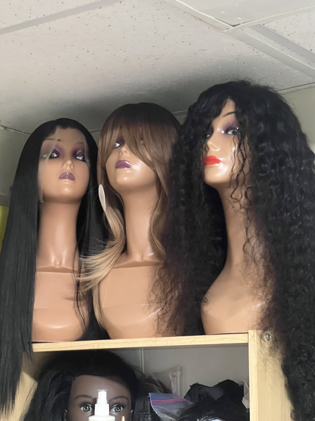 Three gorgeous human hair wigs