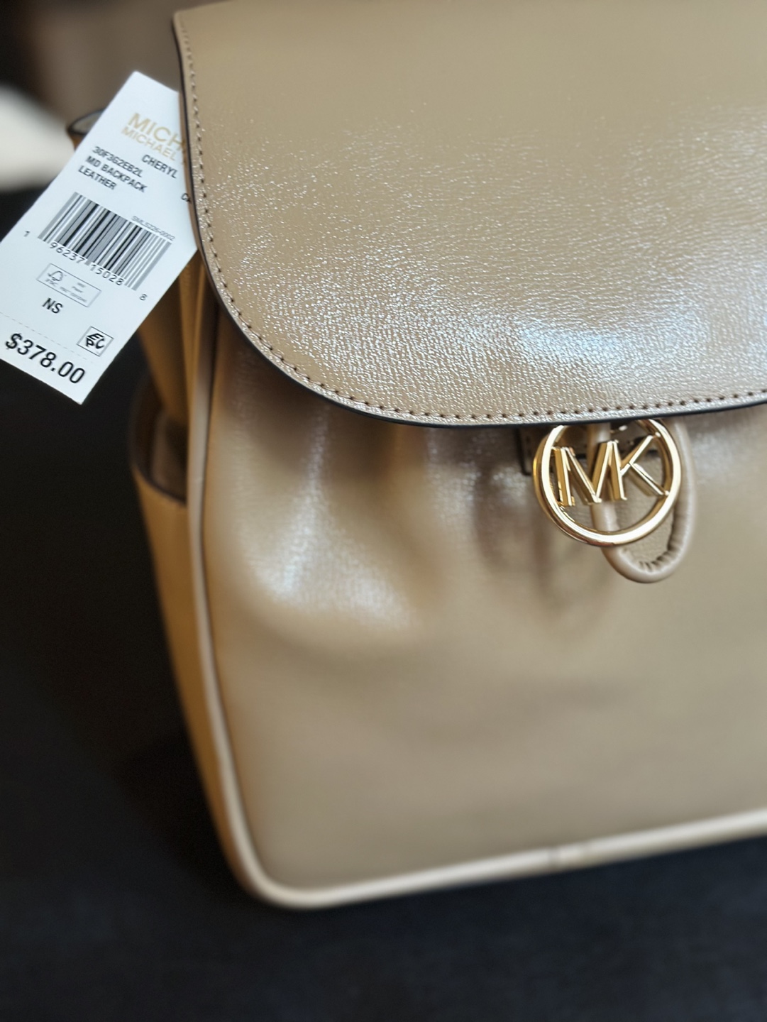 Michael Kors Cheryl Leather Backpack - Beige - photo 3