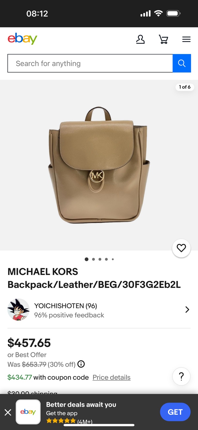 Michael Kors Cheryl Leather Backpack - Beige - photo 2