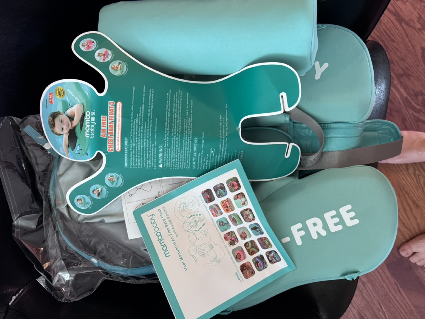 Mambobaby Air-Free Baby Chest Float - Teal - photo 3