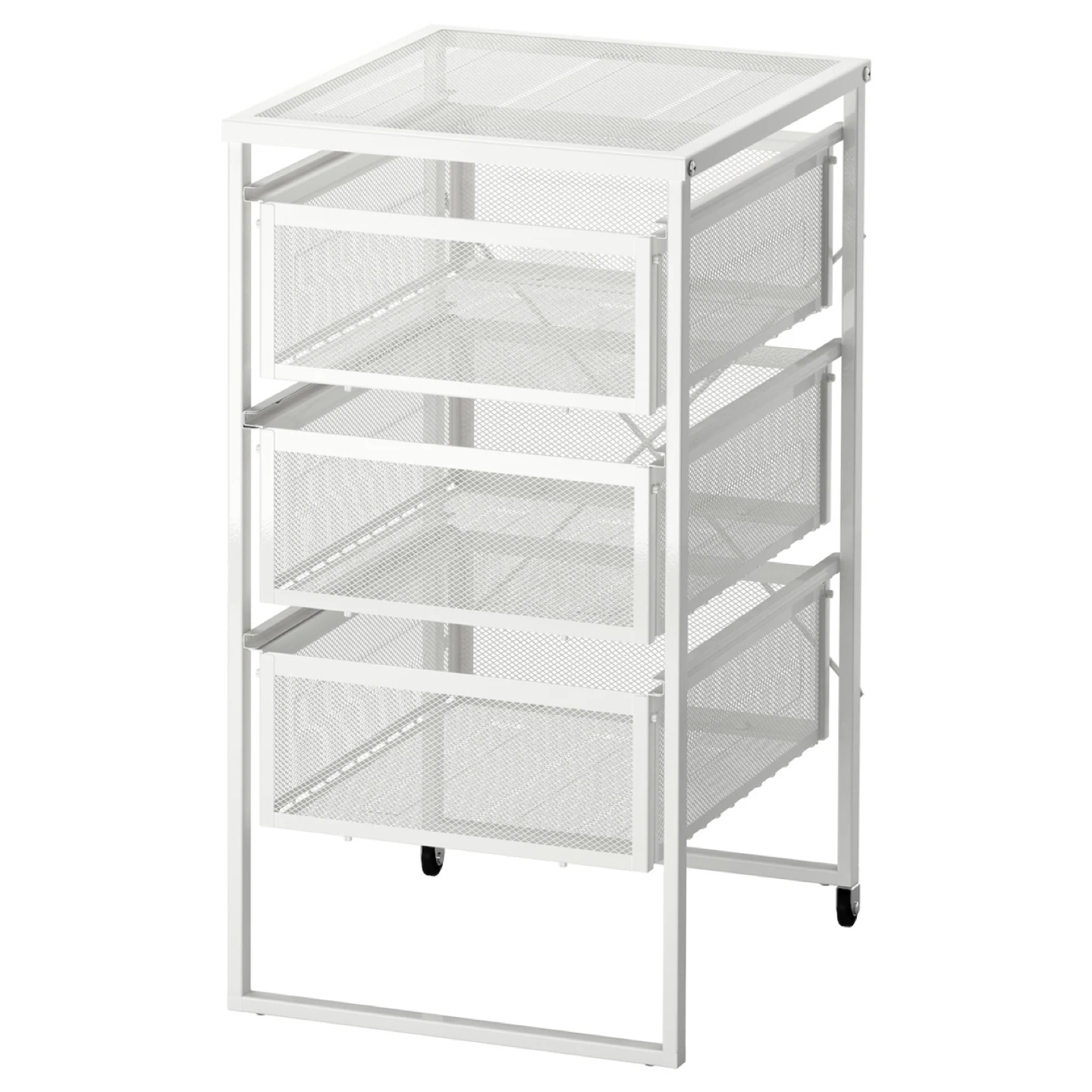 White Metal Rolling 3-Drawer Organizer - photo 2