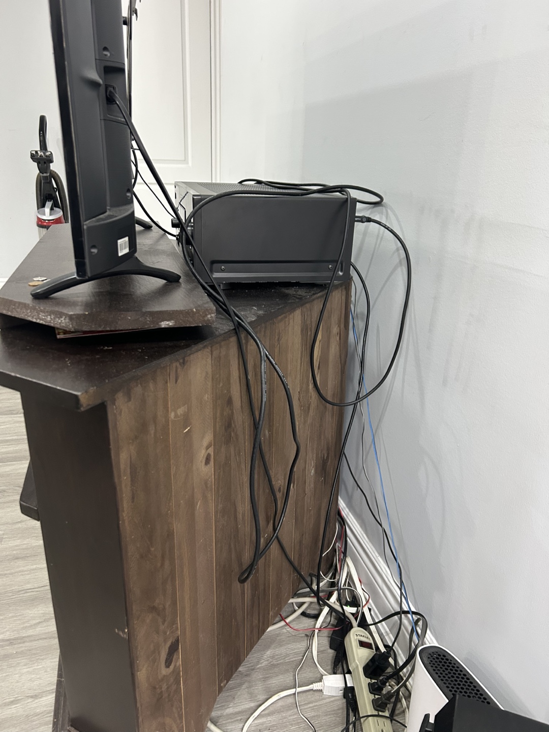 Dark Brown Corner TV Stand - photo 2