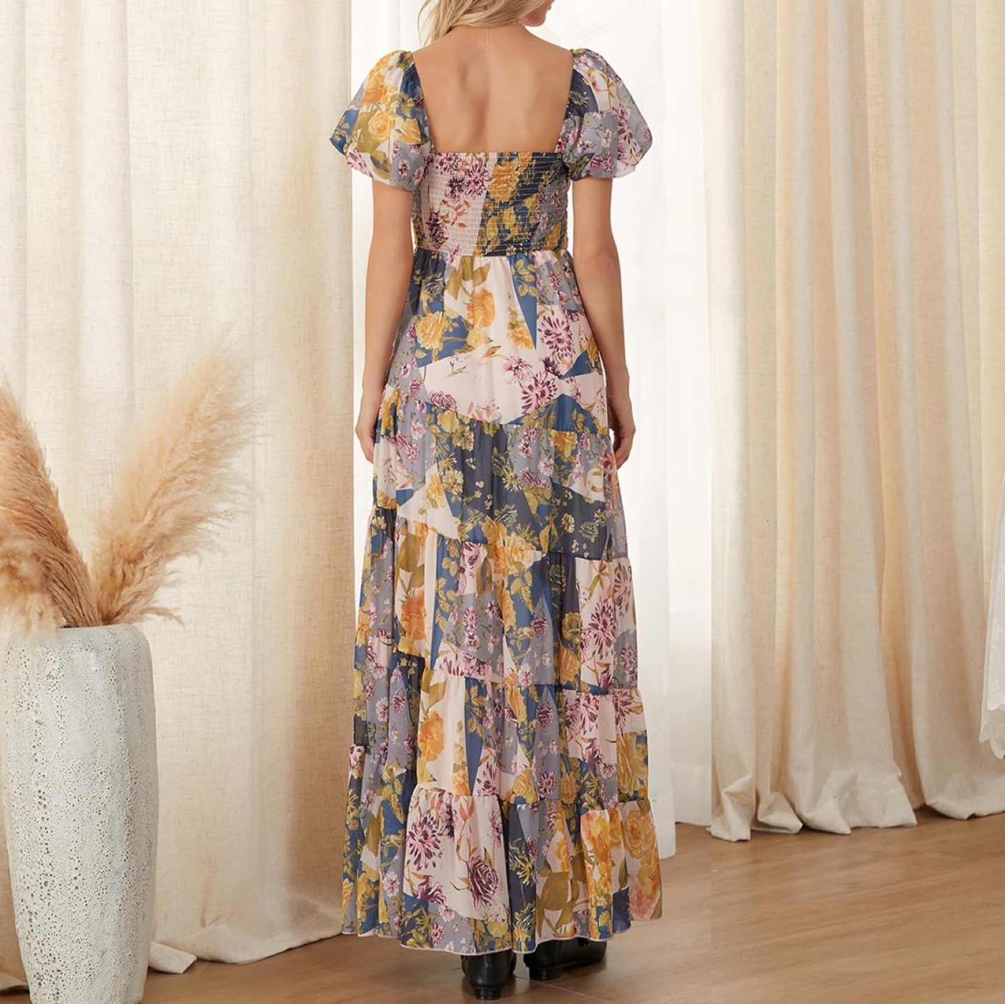 NEW! Gorgeous Floral Maxi Dress with Puff Sleeves - photo 3
